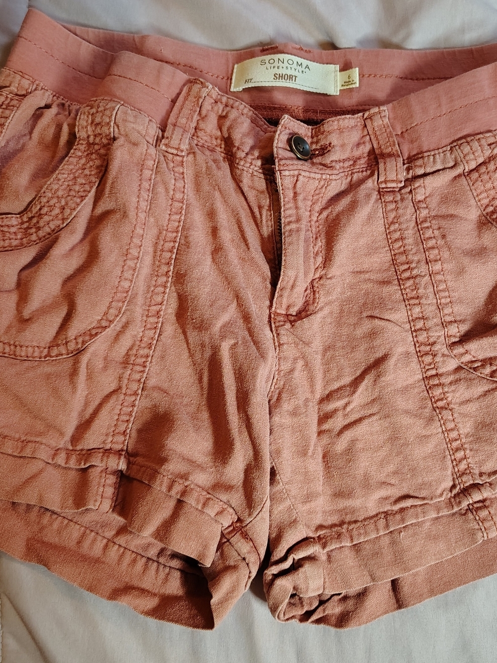 Sonoma High-Waist Women’s Shorts in Dusty Rose